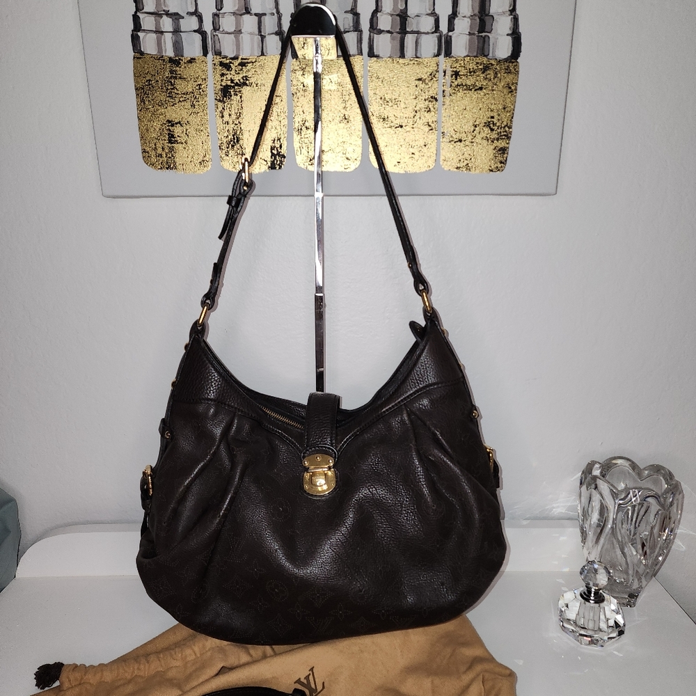 Louis Vuitton Brown Mahina hobo